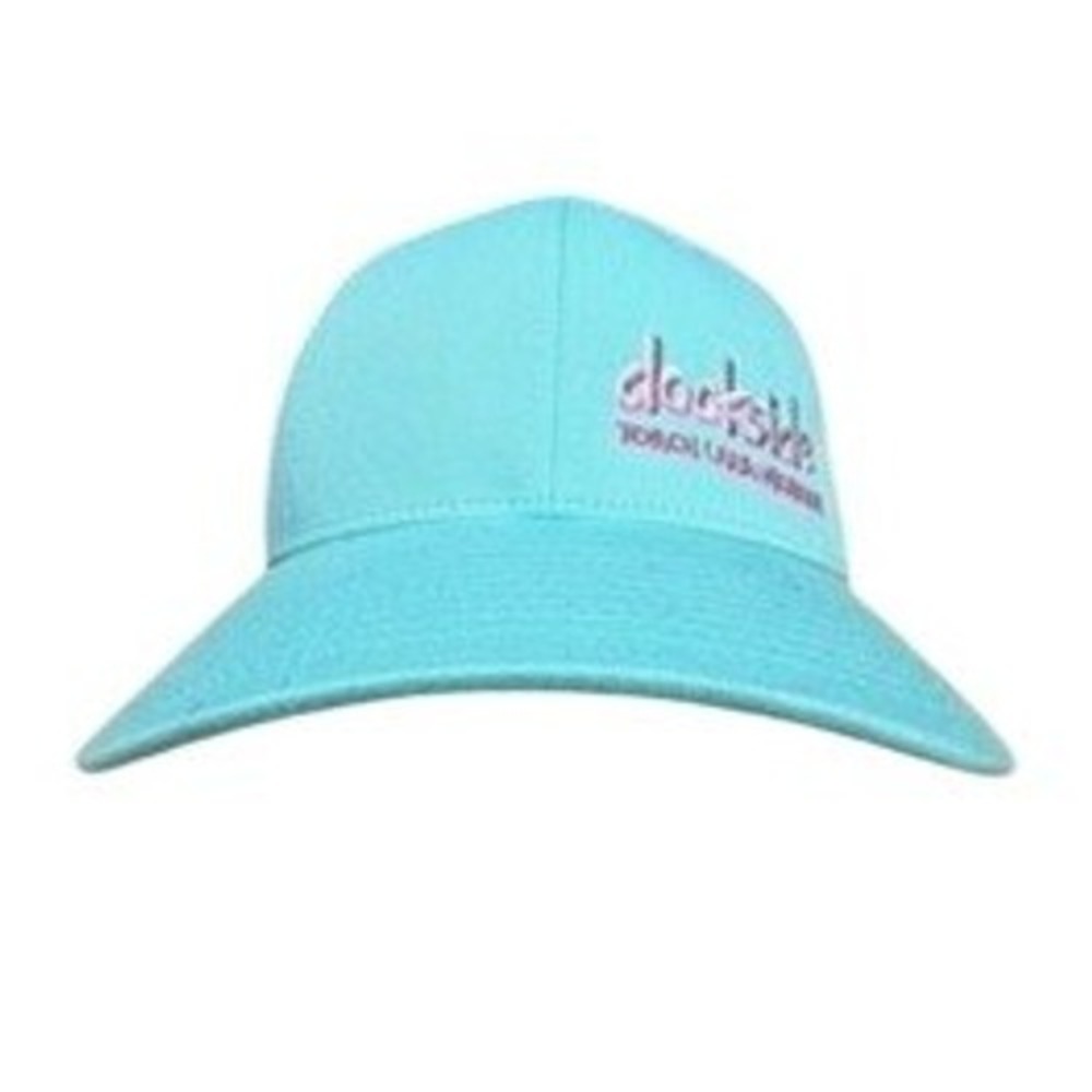Dockside Torch Lake Michigan Trucker Hat Aqua Pink Logo Richardson Mesh Snapback